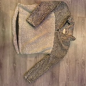 Fluffy half zip up sweater